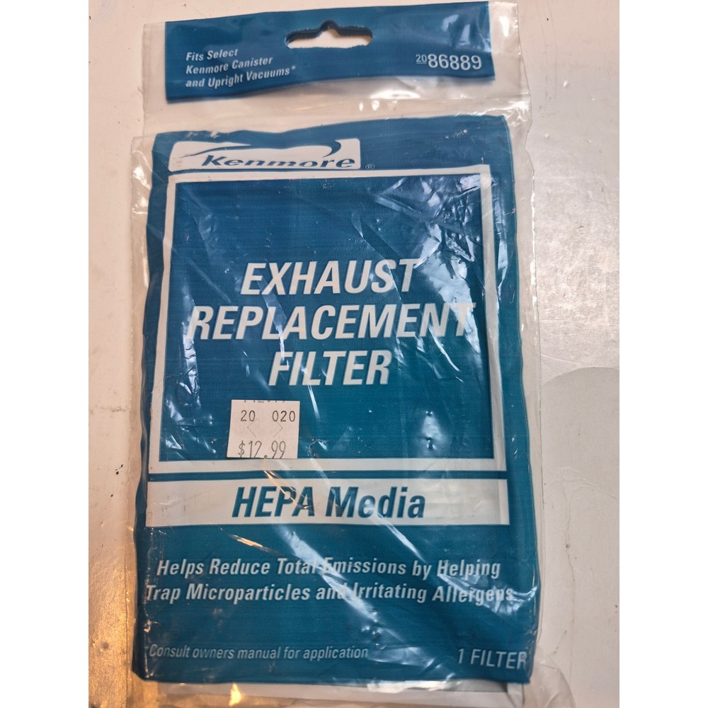 Kenmore HEPA Media Vacuum Exhaust Filters 86889 MC-V199H 40324 Canister Upright